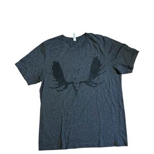 Bella Canvas Gray Short Sleeve Tee with Antler Design